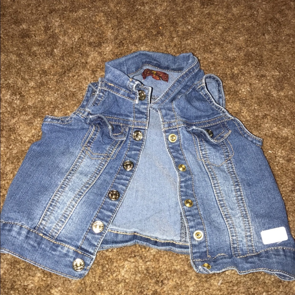 Jean vest && Jean crop jacket